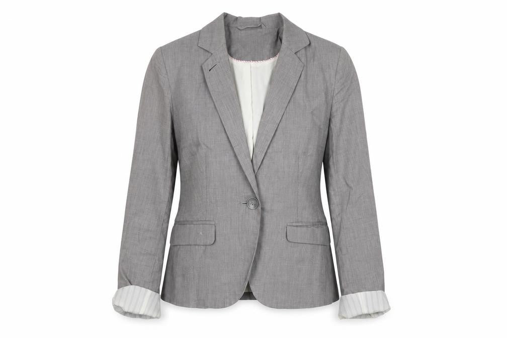 Topshop Women Grey Blazer UK 10 Business Casual