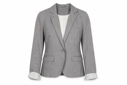 Topshop Women Grey Blazer UK 10 Business Casual