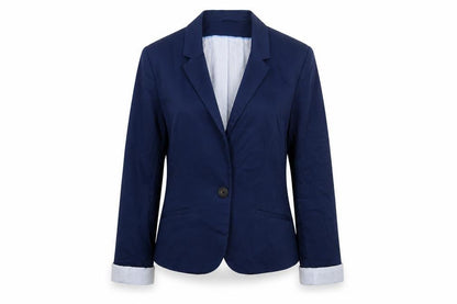 H&M Women's Blue Suit Jacket Size 8 Classic Fit