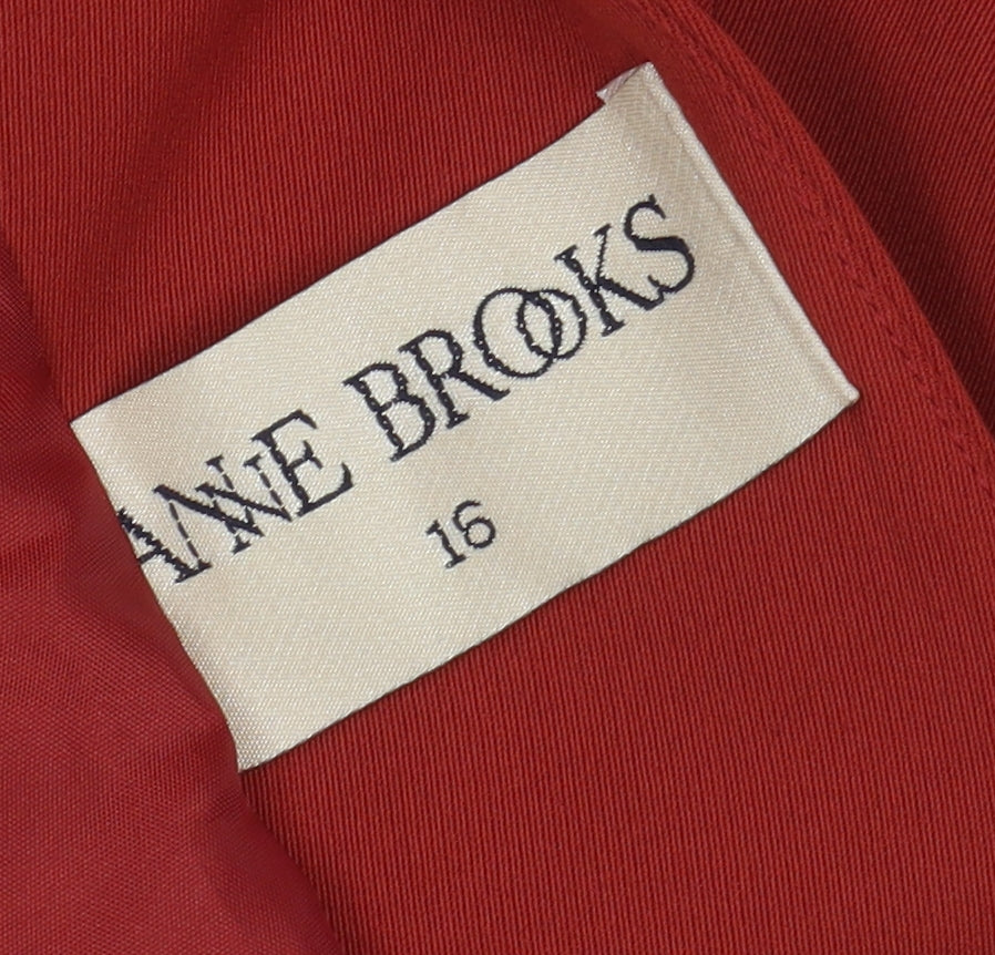 Anne Brooks Women's Red Suit Jacket Size 16, Regular Fit