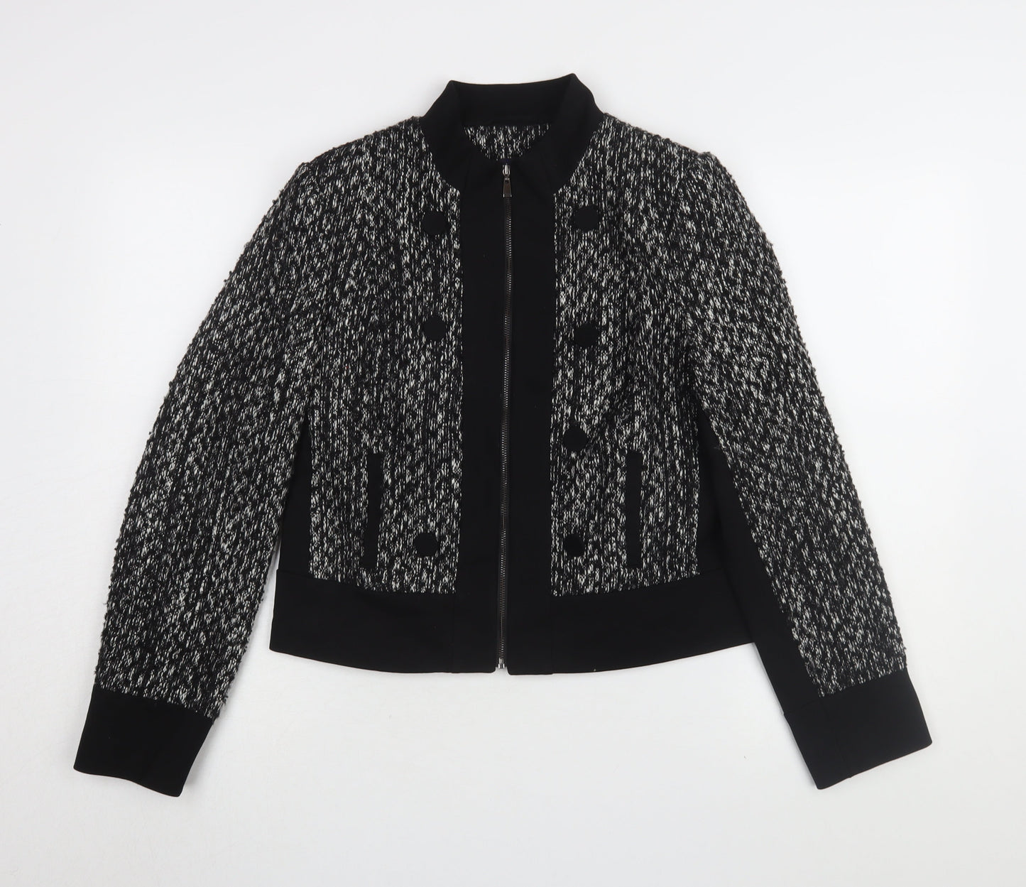 Marks and Spencer Women's Black Bomber Jacket Size 10
