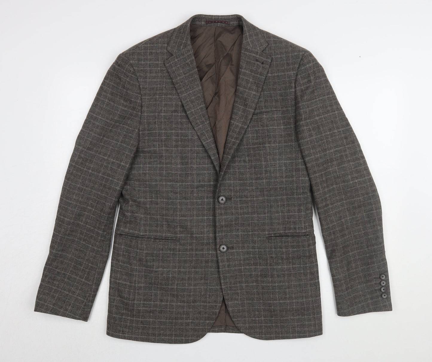 Next Men's Brown Check Blazer - Size 38R - Formal
