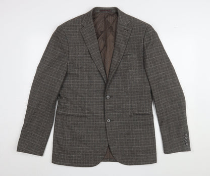 Next Men's Brown Check Blazer - Size 38R - Formal