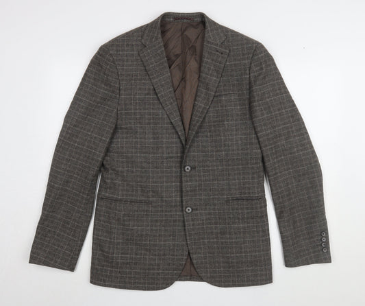 Next Men's Brown Check Blazer - Size 38R - Formal