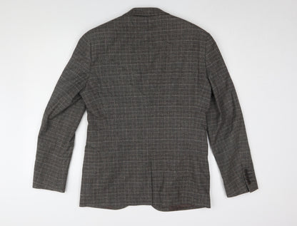 Next Men's Brown Check Blazer - Size 38R - Formal