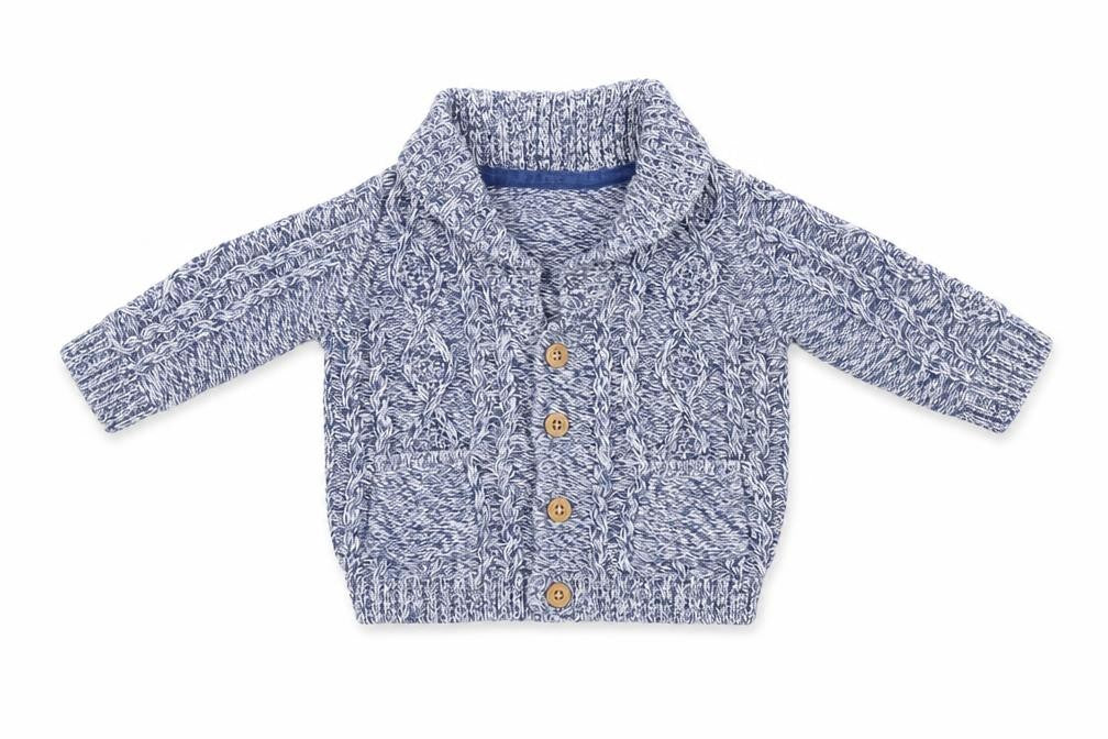 Marks & Spencer Unisex Blue Cardigan 6-9 Months
