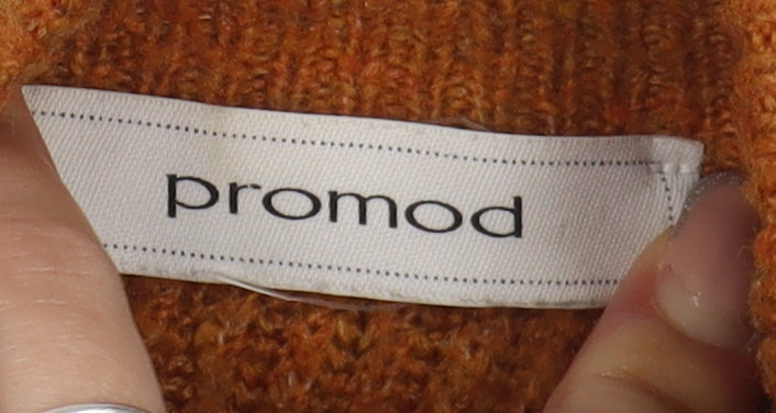 Promod Women's Brown Mock Neck Pullover Jumper M