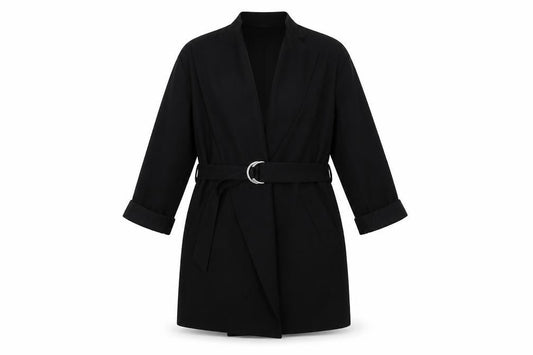 H&M Women's Black Collared Belted Dress XS