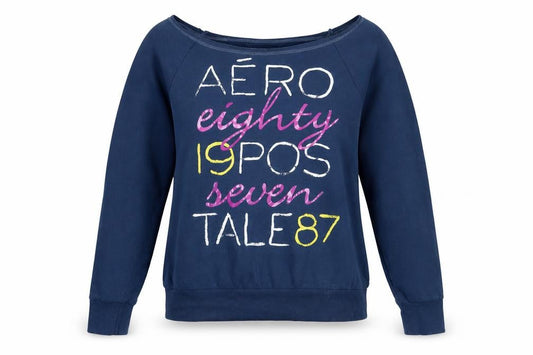 Aeropostale Women's Blue XL Pullover Sweatshirt