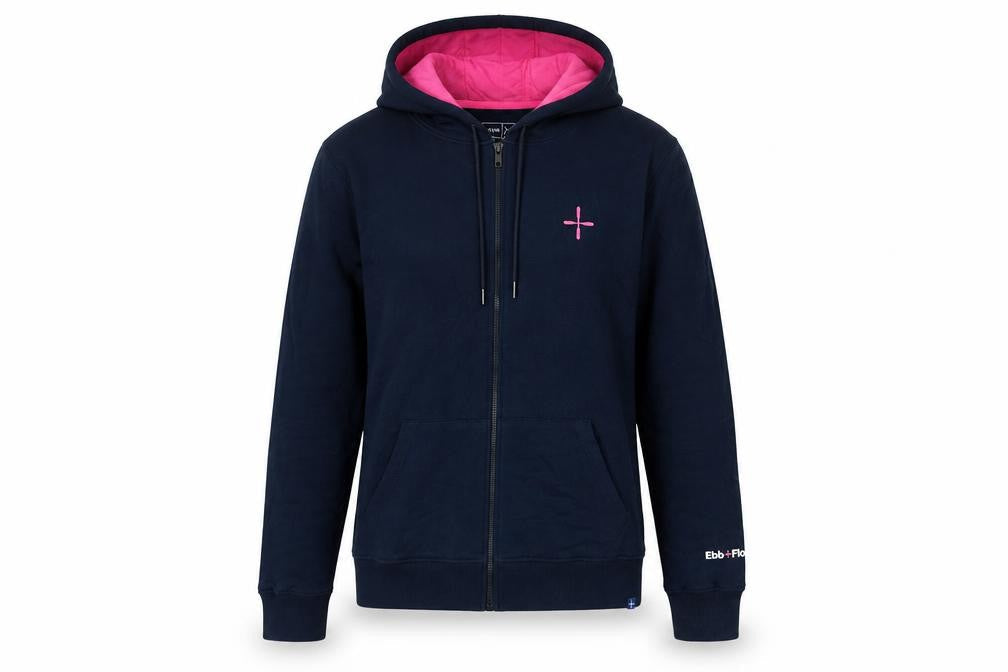 Ebb + Flow Women's Blue Hooded Jacket L
