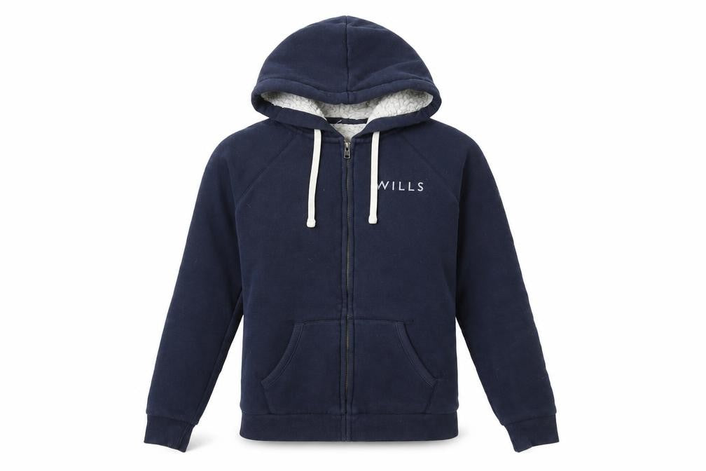 Jack Wills Women's Blue Hooded Basic Jacket, Size 10