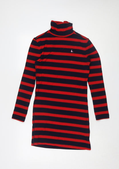 Jack Wills Women's Multicoloured Stripe T-Shirt Dress Size 6