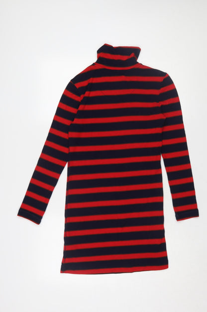 Jack Wills Women's Multicoloured Stripe T-Shirt Dress Size 6