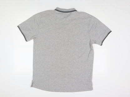 Firetrap Men's Grey XL Polo, Short Sleeve