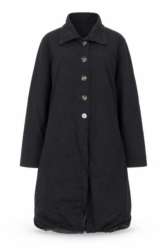 boohoo Women's Black Coat UK 12 Long Sleeve Casual