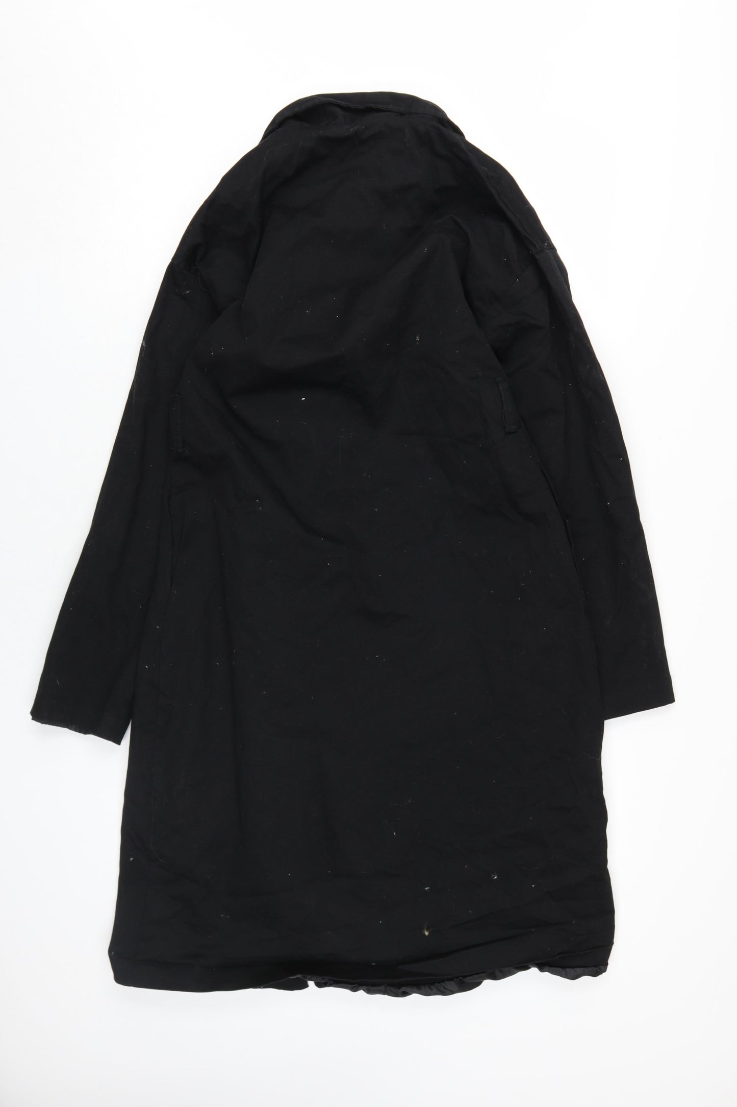 boohoo Women's Black Coat UK 12 Long Sleeve Casual