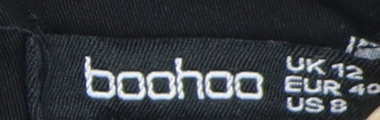 boohoo Women's Black Coat UK 12 Long Sleeve Casual