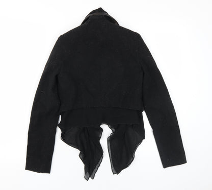 Jolie Moi Women's Black Cropped Jacket - Size 8, Elegant Style