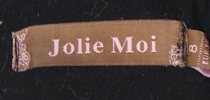 Jolie Moi Women's Black Cropped Jacket - Size 8, Elegant Style