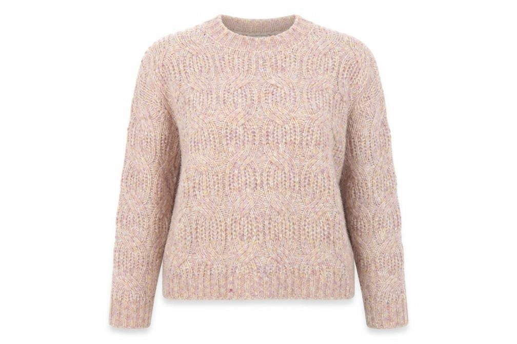 Per Una Women's Multicoloured Cable-Knit Jumper M