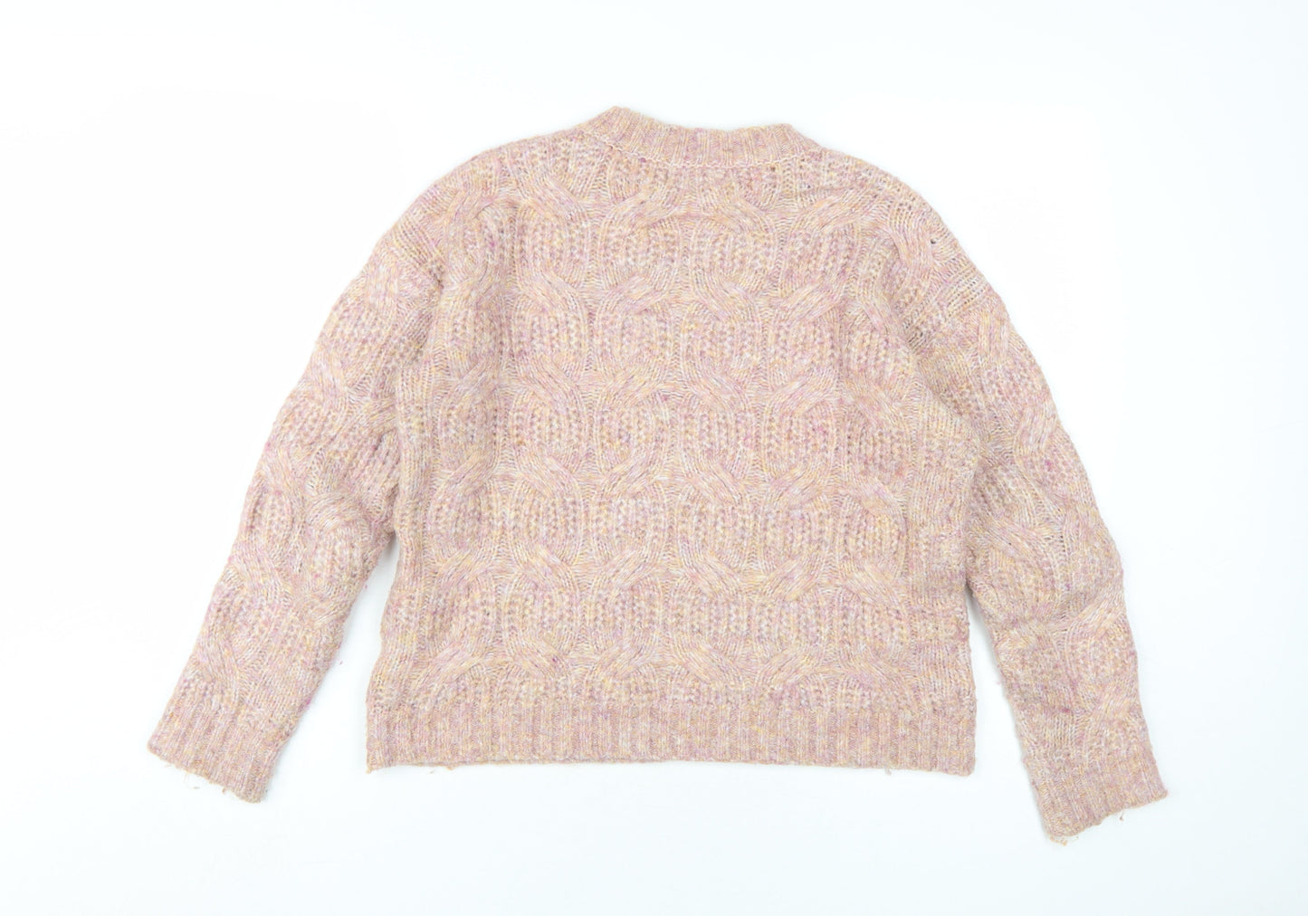 Per Una Women's Multicoloured Cable-Knit Jumper M