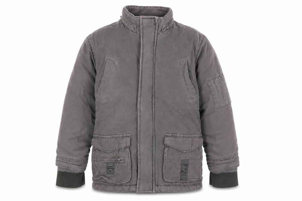 Sevenhill Boys Grey Cotton Basic Jacket 6 Years