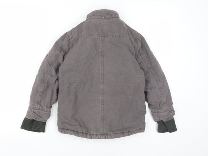 Back view of Sevenhill boys’ grey cotton basic jacket 6 years