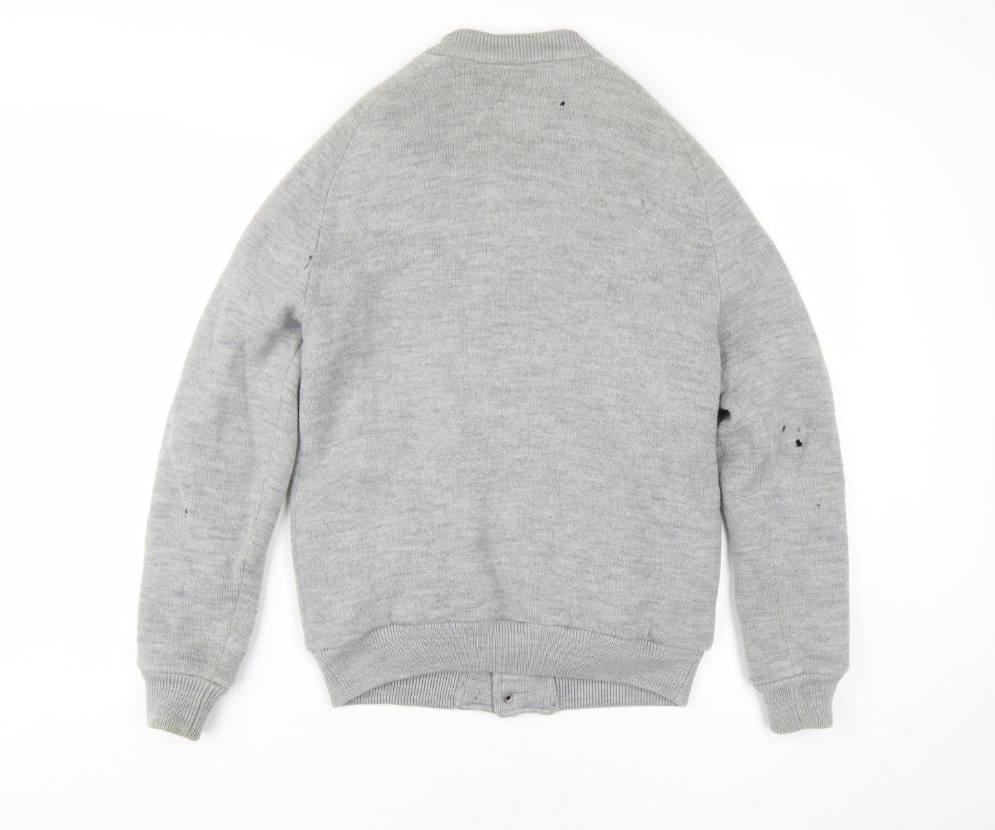 Farah Vintage Men's Grey Wool Varsity Jacket S