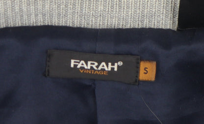 Farah Vintage Men's Grey Wool Varsity Jacket S