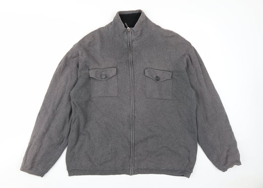 Marks and Spencer Men's Grey XL Stand-Up Collar Jacket