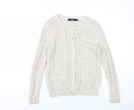 Isle Essentials Women's Beige Cardigan Size S