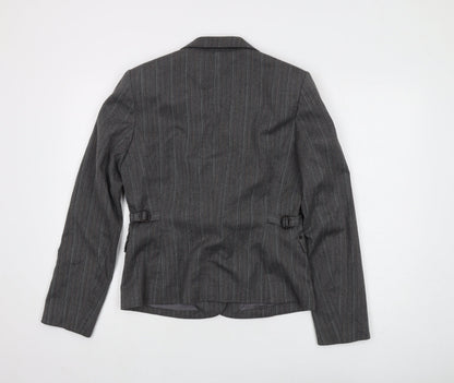 Back view of Mexx Women's Grey Pinstripe Suit Jacket, size 12