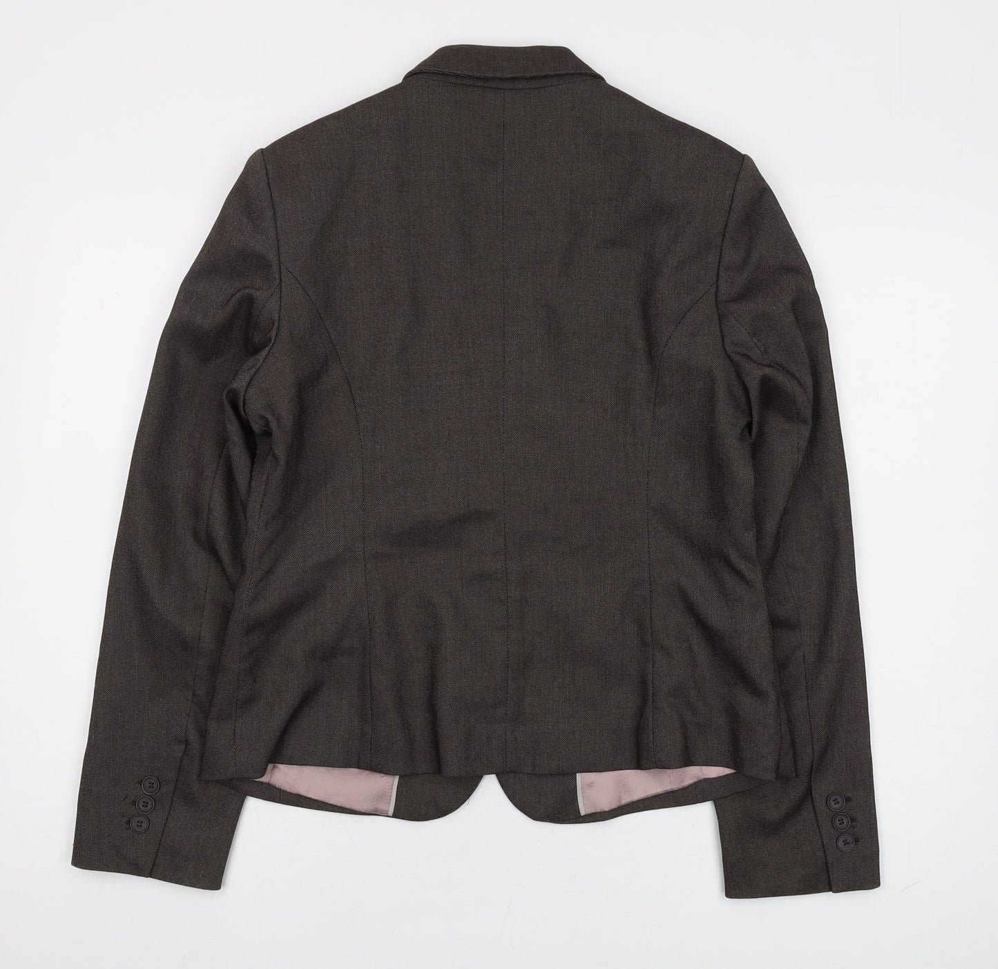 Next Women's Brown Blazer Two-Button Classic Fit Size M