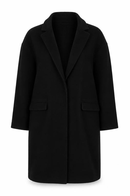 Topshop Women's Black Formal Overcoat Size 14