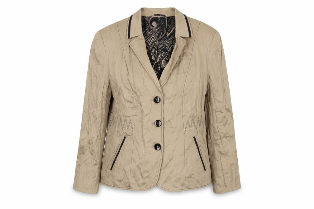 Gerry Weber Beige Women's Blazer Size 16 Notch Collar