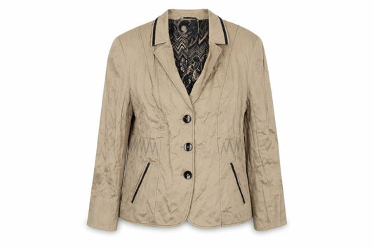 Gerry Weber Beige Women's Blazer Size 16 Notch Collar