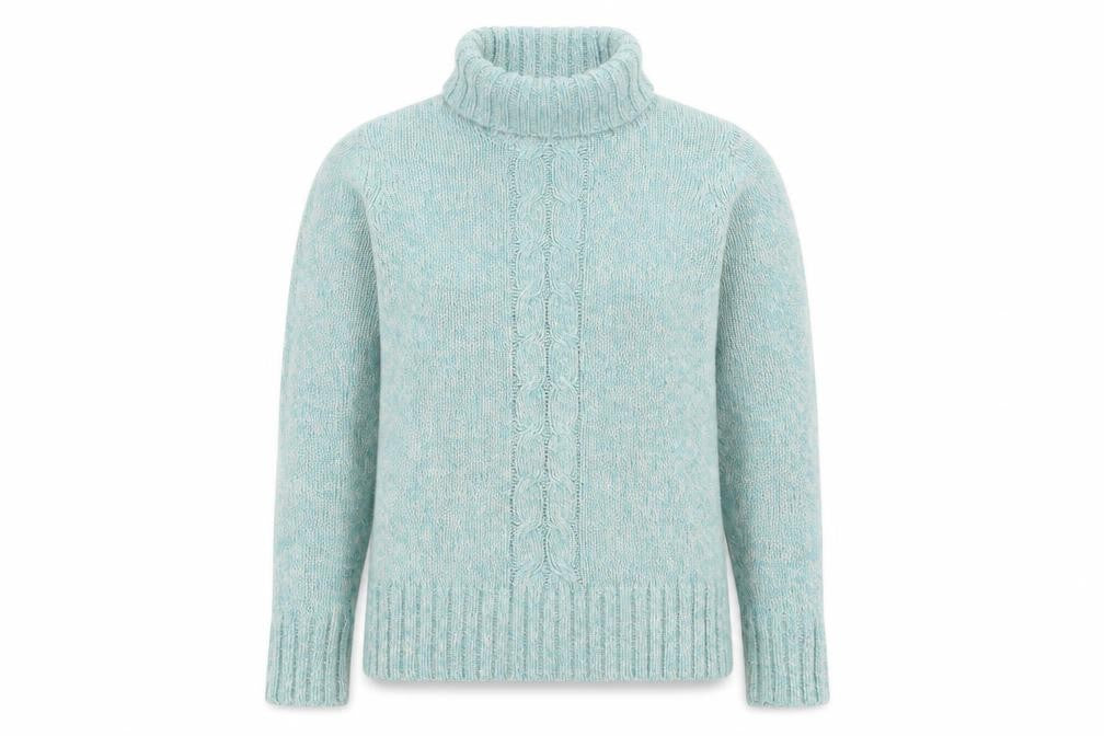 EWM Women's Blue Cable-Knit Pullover Jumper M