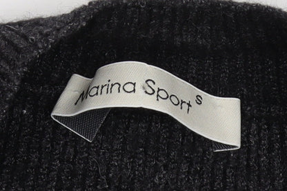 Marina Sport Women's Black V-Neck Pullover Jumper S