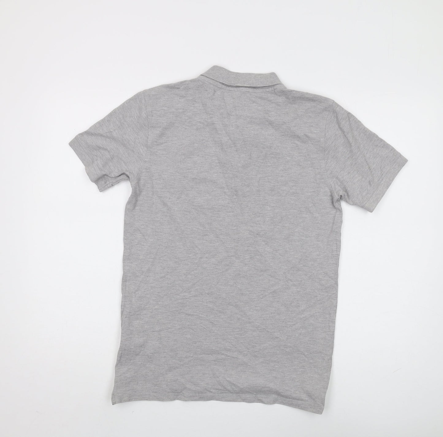 Selected Homme Men's Grey Polo Shirt M Short Sleeve