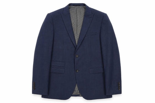 Next Men's Blue Wool Blazer 40R Regular Formal