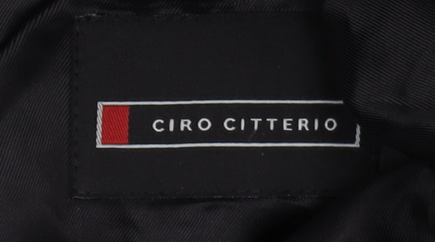 Ciro Citterio Men's Black 40L Blazer, Wool Blend