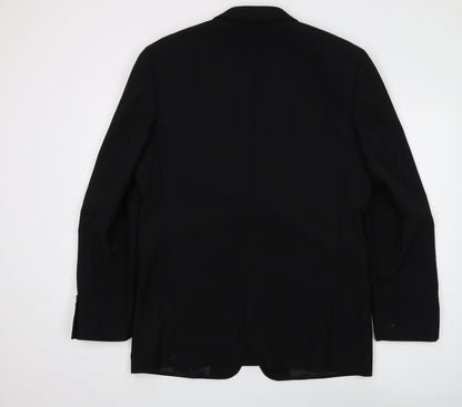 Ciro Citterio Men's Black 40L Blazer, Wool Blend