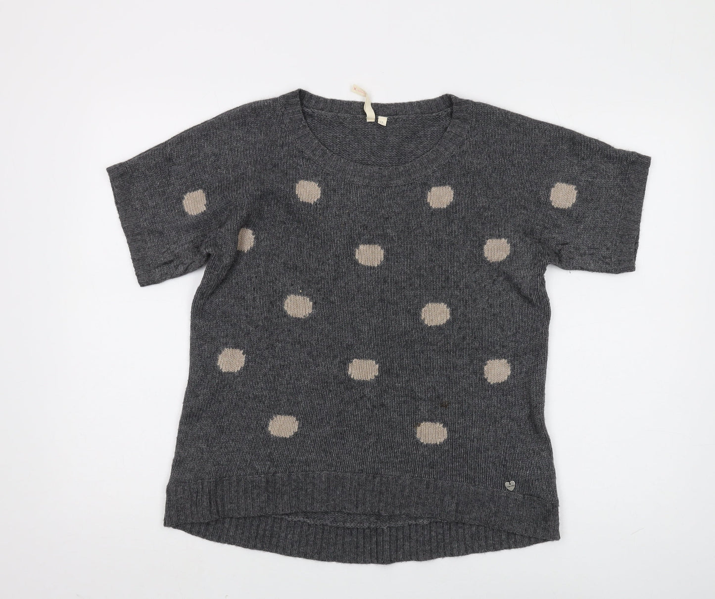 Herman Women's Grey Polka Dot Pullover Jumper, Size 14