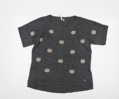 Herman Women's Grey Polka Dot Pullover Jumper, Size 14