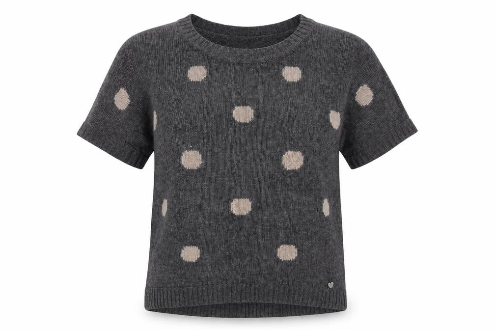 Herman Women's Grey Polka Dot Pullover Jumper, Size 14
