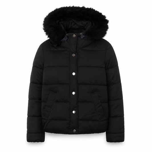 River Island Women's Black Puffer Jacket Size 10