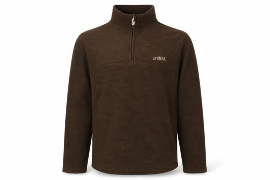 Animal Men's Brown 1/4 Zip Pullover Sweatshirt Size S