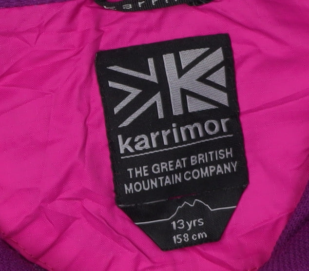 Karrimor Girls Pink Hooded Rain Coat 13 Years Lightweight