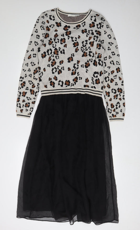 Oui Women's Multicoloured Jumper Dress Size 10