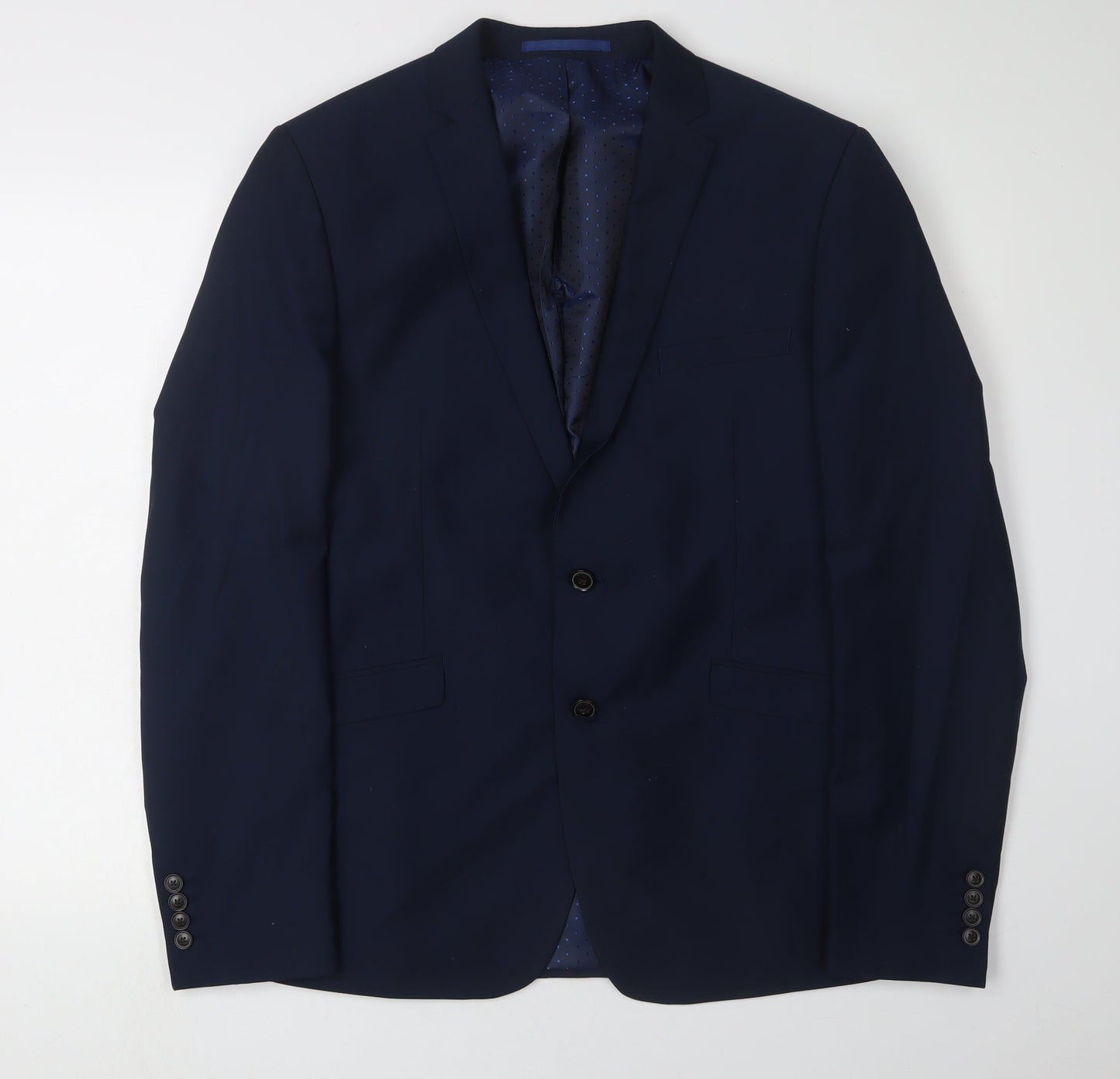 Studio.w Men's Blue Suit Jacket, Size 42R, Regular Fit
